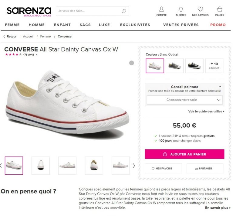 sarenza converse